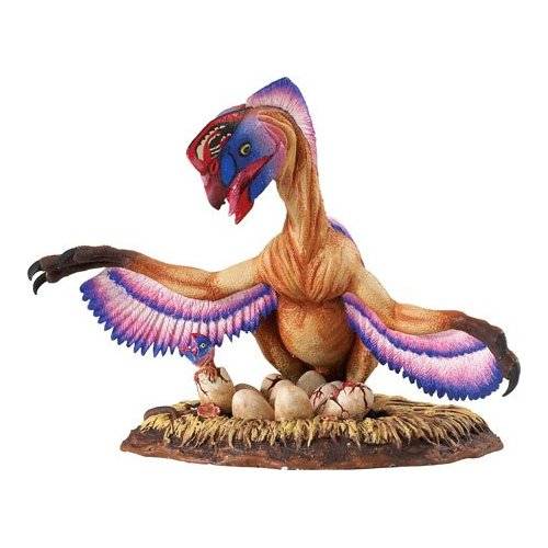 A feathered oviraptor and its nest